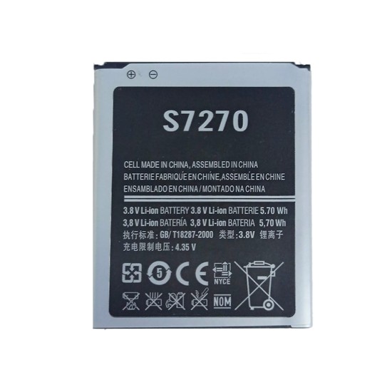 Bateria Samsung S7262/S7390/S7898/S7270/Galaxy Ace 3 3g/S7272/G318 B100AE 1500mAh